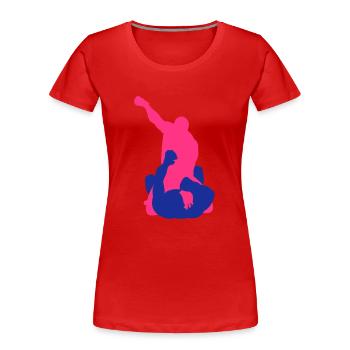 MMA # 6 - Boden n Pound - Frauen Premium Bio T-Shirt - Rot - Vorne - Mia (176cm)