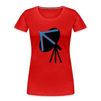 antenne parabolique orientée vers le ciel - T-shirt bio Premium Femme - rouge - Devant - Mia (176cm)