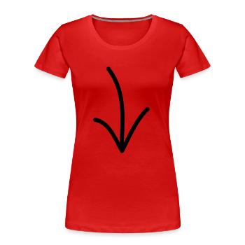 Das Kind bin ich! - Frauen Premium Bio T-Shirt - Rot - Vorne - Mia (176cm)