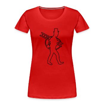 schornsteinfeger - Frauen Premium Bio T-Shirt - Rot - Vorne - Mia (176cm)