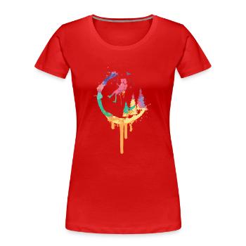 Idée cadeau Climber Bergsterigerin frau berg - T-shirt bio Premium Femme - rouge - Devant - Mia (176cm)
