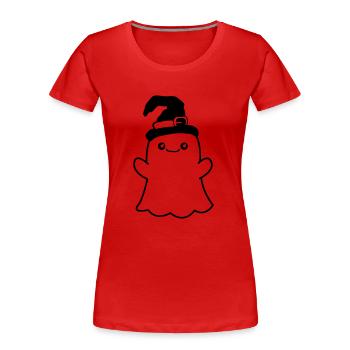 Fantôme - T-shirt bio Premium Femme - rouge - Devant - Mia (176cm)