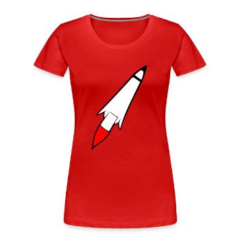 Raumfahrzeug Rakete Weltraum Weltraumflug Vektor - Frauen Premium Bio T-Shirt - Rot - Vorne - Mia (176cm)