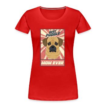 Best Puggle Mom Ever I Puggle Lover - Women's Premium Organic T-Shirt - red - Front - Mia (176cm)