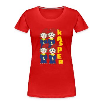 Kasper 4 - T-shirt bio Premium Femme - rouge - Devant - Mia (176cm)