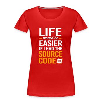 Cybersecurity Cyber Programmierer Hacker - Frauen Premium Bio T-Shirt - Rot - Vorne - Mia (176cm)
