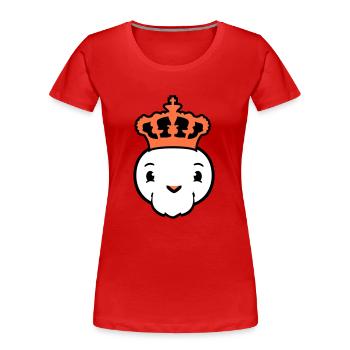 Bird King Crown Ruler Beard Old Kingdom - Women's Premium Organic T-Shirt - red - Front - Mia (176cm)