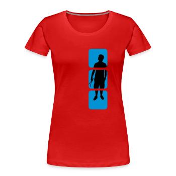 Schlagzeuger Musiker Band Motiv - Frauen Premium Bio T-Shirt - Rot - Vorne - Mia (176cm)