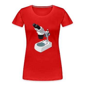 Mikroskop - Frauen Premium Bio T-Shirt - Rot - Vorne - Mia (176cm)