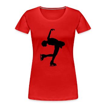 Figure skating skates ice skating - Women's Premium Organic T-Shirt - red - Front - Mia (176cm)