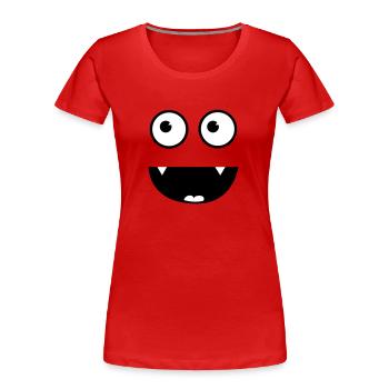 Funny Vampir Monster - T-shirt bio Premium Femme - rouge - Devant - Mia (176cm)