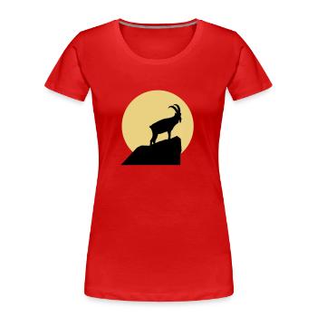Sternzeichen Steinbock - Frauen Premium Bio T-Shirt - Rot - Vorne - Mia (176cm)