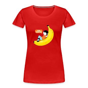 Entspannen und Banane - Frauen Premium Bio T-Shirt - Rot - Vorne - Mia (176cm)