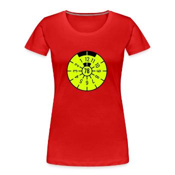 TÜV 1978 - Women's Premium Organic T-Shirt - red - Front - Mia (176cm)