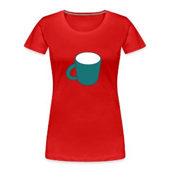 Empty coffee cup - Women's Premium Organic T-Shirt - red - Front - Mia (176cm)