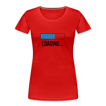 Loading... [Custom it !] - Women's Premium Organic T-Shirt - red - Front - Mia (176cm)