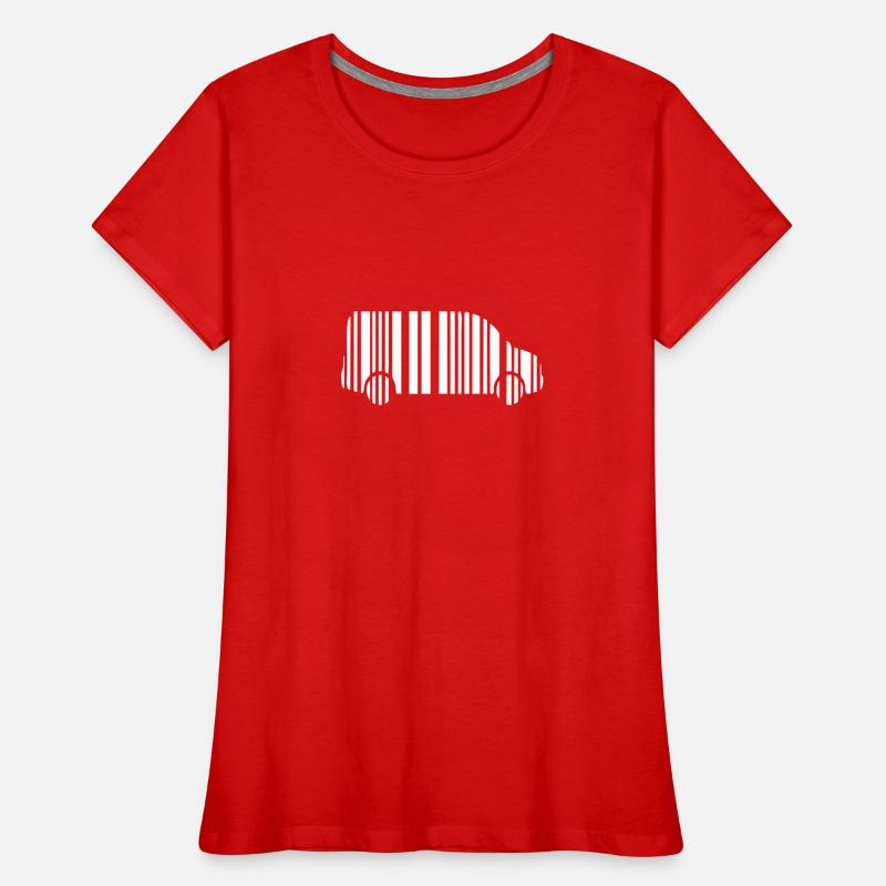 camper van strichcode Frauen Premium Bio T-Shirt