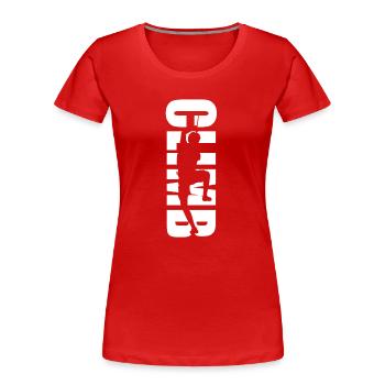 Chemise d'escalade - T-shirt bio Premium Femme - rouge - Devant - Mia (176cm)