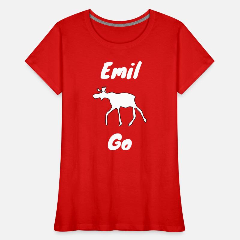 Emil the Elk withe Women's Premium Organic T-Shirt