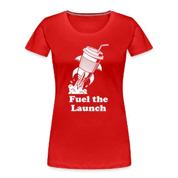 Rocket Fuel Launch - Frauen Premium Bio T-Shirt - Rot - Vorne - Mia (176cm)