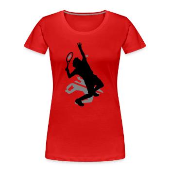 Tennis - Frauen Premium Bio T-Shirt - Rot - Vorne - Mia (176cm)