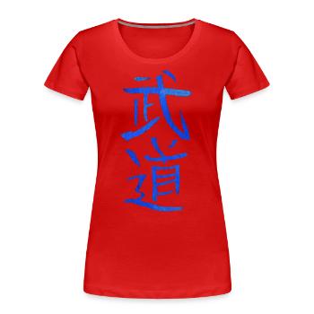 Budo (Japanischer Kampfsport) - Frauen Premium Bio T-Shirt - Rot - Vorne - Mia (176cm)