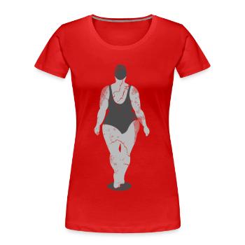 Beautiful woman in swimsuit - Women's Premium Organic T-Shirt - red - Front - Mia (176cm)