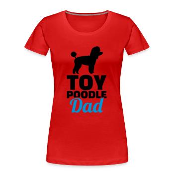 Toy Caniche - T-shirt bio Premium Femme - rouge - Devant - Mia (176cm)