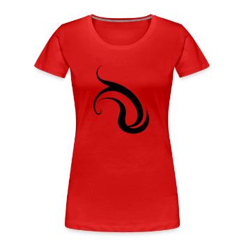 Flame - Women's Premium Organic T-Shirt - red - Front - Mia (176cm)