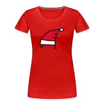 Christmas Jogging b - Women's Premium Organic T-Shirt - red - Front - Mia (176cm)