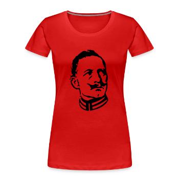 Wilhelm II - T-shirt bio Premium Femme - rouge - Devant - Mia (176cm)