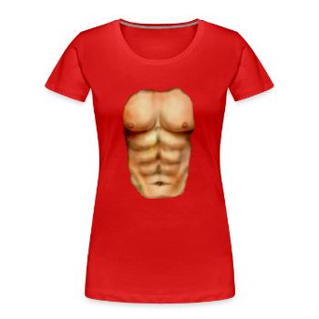Mein wahres Ich - Muskulös - Frauen Premium Bio T-Shirt - Rot - Vorne - Mia (176cm)