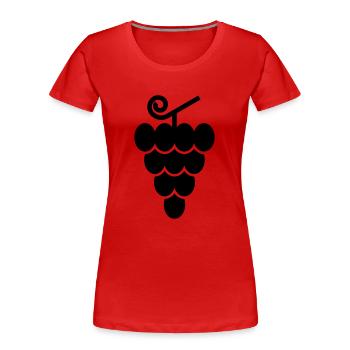 Trauben - Frauen Premium Bio T-Shirt - Rot - Vorne - Mia (176cm)