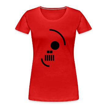 Skull - Frauen Premium Bio T-Shirt - Rot - Vorne - Mia (176cm)