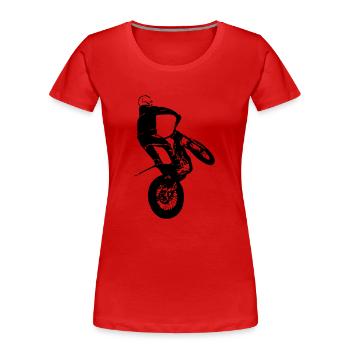 Trial - Frauen Premium Bio T-Shirt - Rot - Vorne - Mia (176cm)