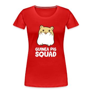 Guinea Pigs - Guinea Pig Squad - Women's Premium Organic T-Shirt - red - Front - Mia (176cm)