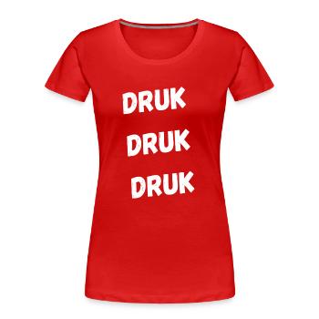 Impression pression, T-shirts en dialecte - T-shirt bio Premium Femme - rouge - Devant - Mia (176cm)