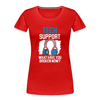 Wenn alles andere fehlschlägt Reboot Tech Support - Frauen Premium Bio T-Shirt - Rot - Vorne - Mia (176cm)