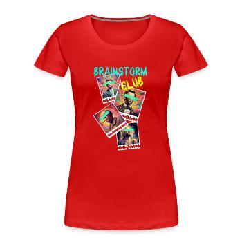 ChinCheck - Frauen Premium Bio T-Shirt - Rot - Vorne - Mia (176cm)