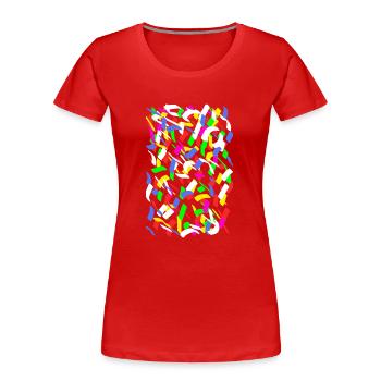 Ich bin nicht für Papiere - Frauen Premium Bio T-Shirt - Rot - Vorne - Mia (176cm)