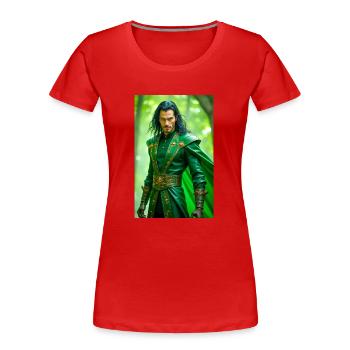 Loki ist ein gerissener Trickster-Gott und Gestaltwandler - Frauen Premium Bio T-Shirt - Rot - Vorne - Mia (176cm)