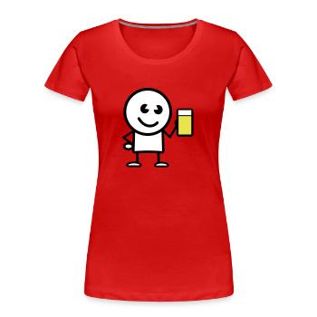 drink - Frauen Premium Bio T-Shirt - Rot - Vorne - Mia (176cm)