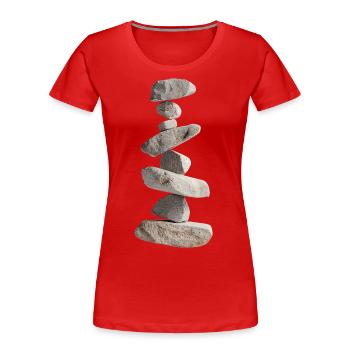 Steine - Frauen Premium Bio T-Shirt - Rot - Vorne - Mia (176cm)