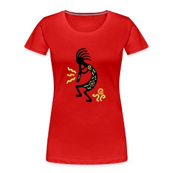 kokopelli carving american - Women's Premium Organic T-Shirt - red - Front - Mia (176cm)
