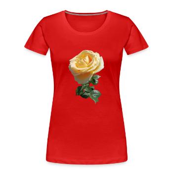 TEA ROSE - Women's Premium Organic T-Shirt - red - Front - Mia (176cm)