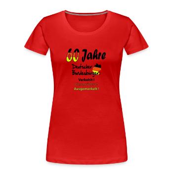 geburtstag60 - Women's Premium Organic T-Shirt - red - Front - Mia (176cm)