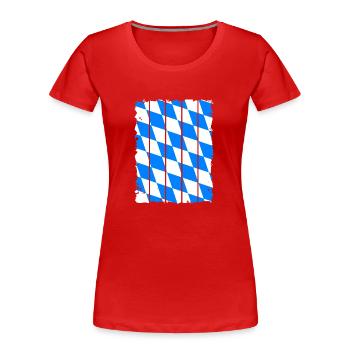 The Bavaria flag motif is the perfect gift for - Women's Premium Organic T-Shirt - red - Front - Mia (176cm)