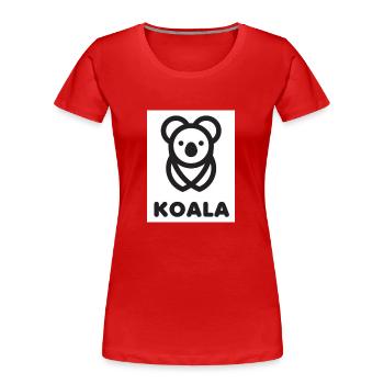 Koala, Bear, Nature, Climate, Protection, Australia, Organic - Women's Premium Organic T-Shirt - red - Front - Mia (176cm)