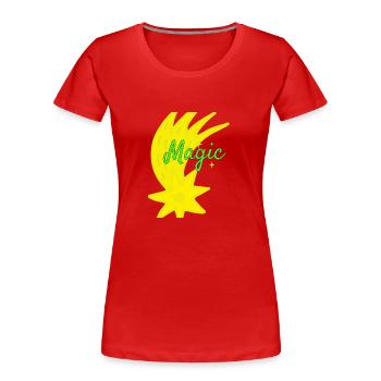 Magic Design - Frauen Premium Bio T-Shirt - Rot - Vorne - Mia (176cm)