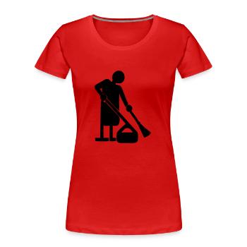 Beste Reinigungskraft - Frauen Premium Bio T-Shirt - Rot - Vorne - Mia (176cm)